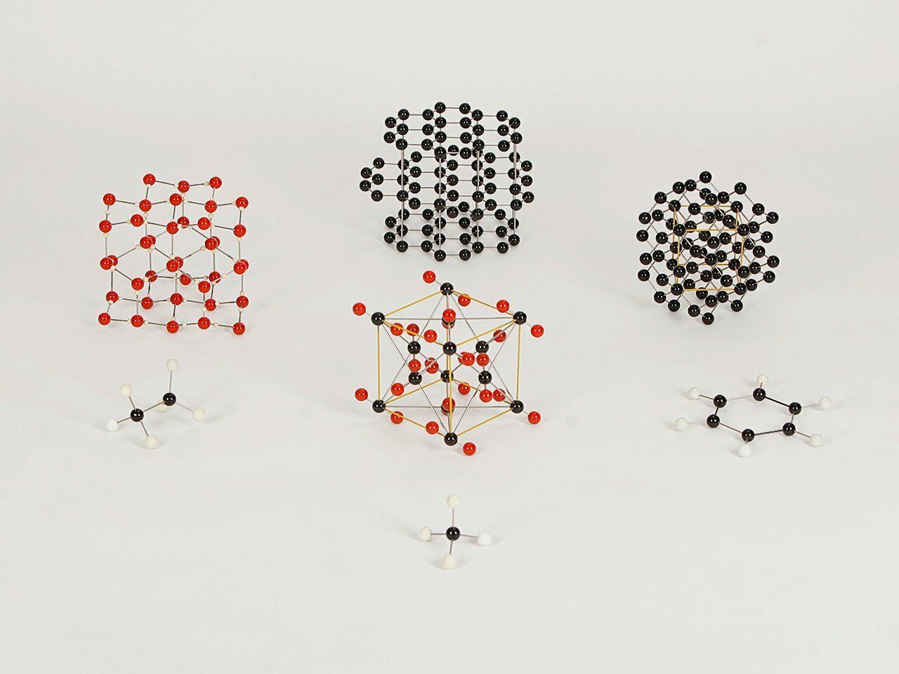 Vintage Molecular Structures, 1950s, Set Of 7
