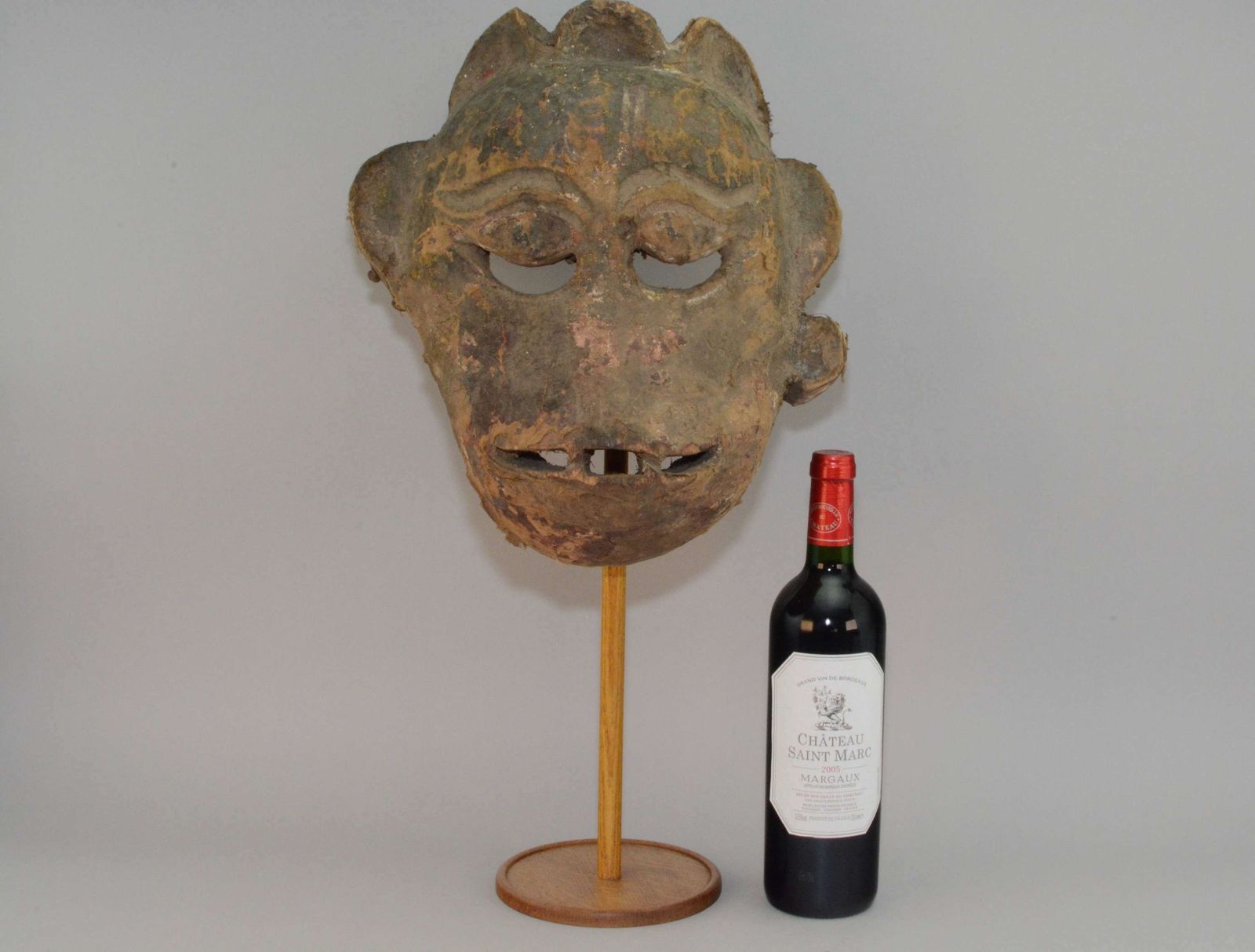 A Superb Antique Temple/Festival Mask Of Hanuman The Monkey God.