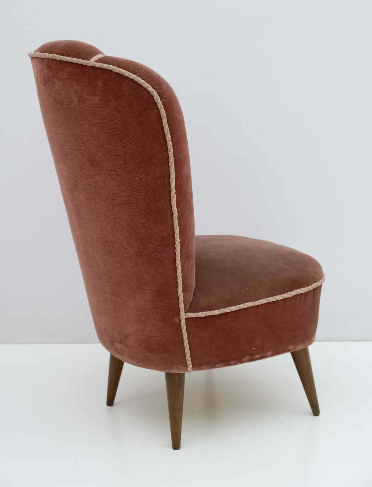 Pair Of Gio Ponti Mid Century Modern Italian Small Armchairs By Isa Bergamo, 50s photo vinterior