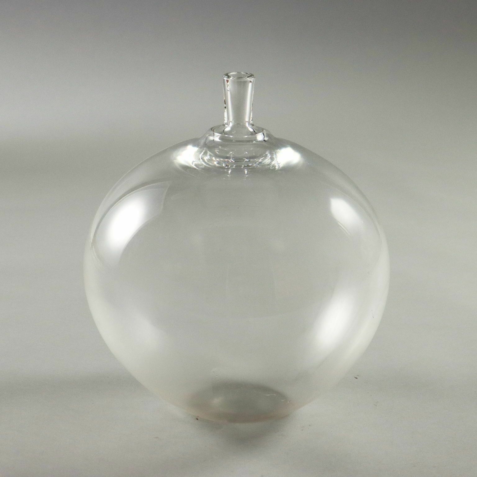I. Lundin Apple Vase For Orrefors Glass Sweden 1957