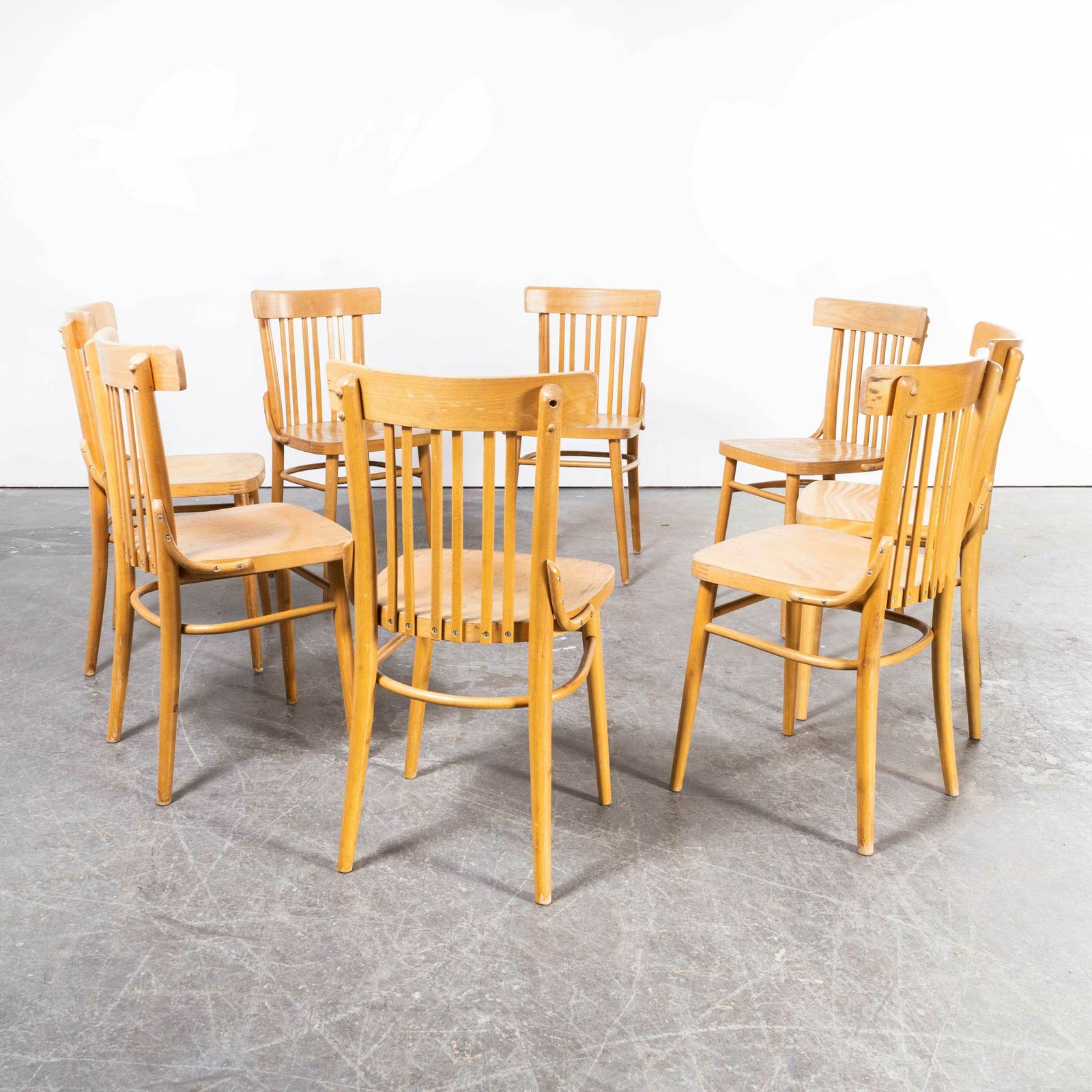 1960S Straight Back Bentwood Dining Chair By Ton  Set Of Eight