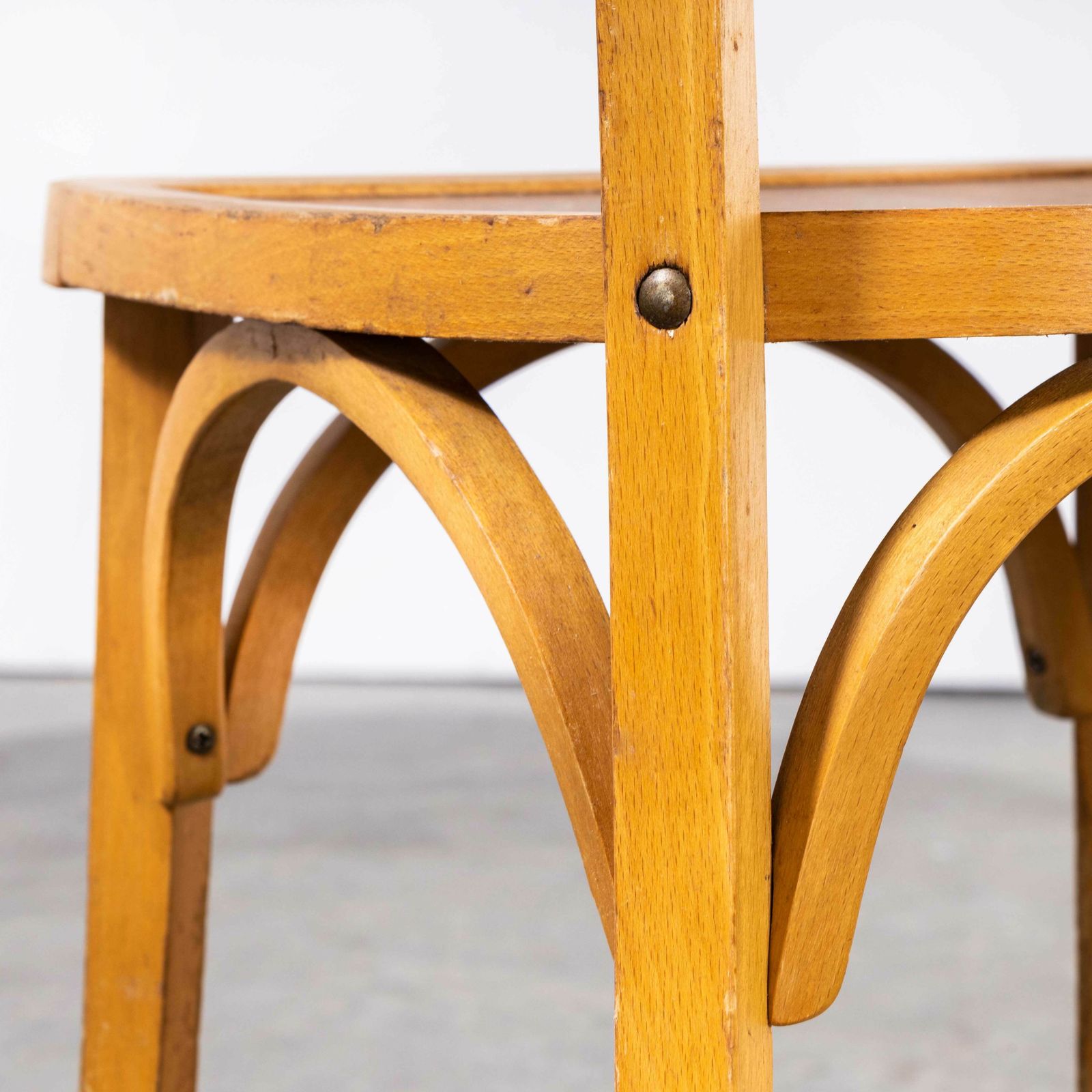 1950’s French Baumann Blonde Kick Leg Bentwood Dining Chairs – Various Quantities Available photo buy