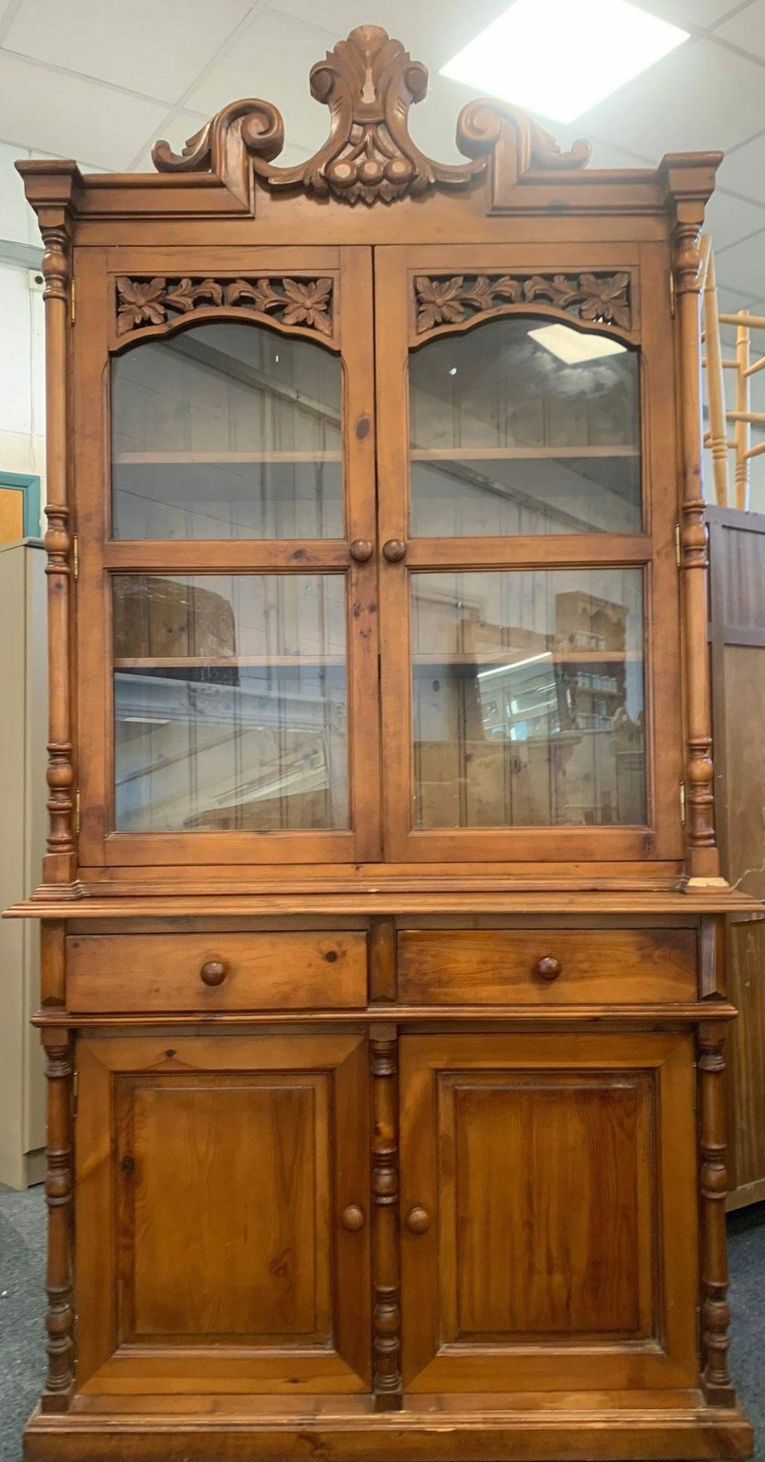 Stunning French / Italian Dresser Buffet Glass Welsh Cabinet