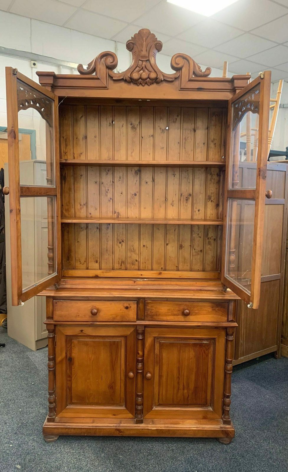 Stunning French / Italian Dresser Buffet Glass Welsh Cabinet photo furniture