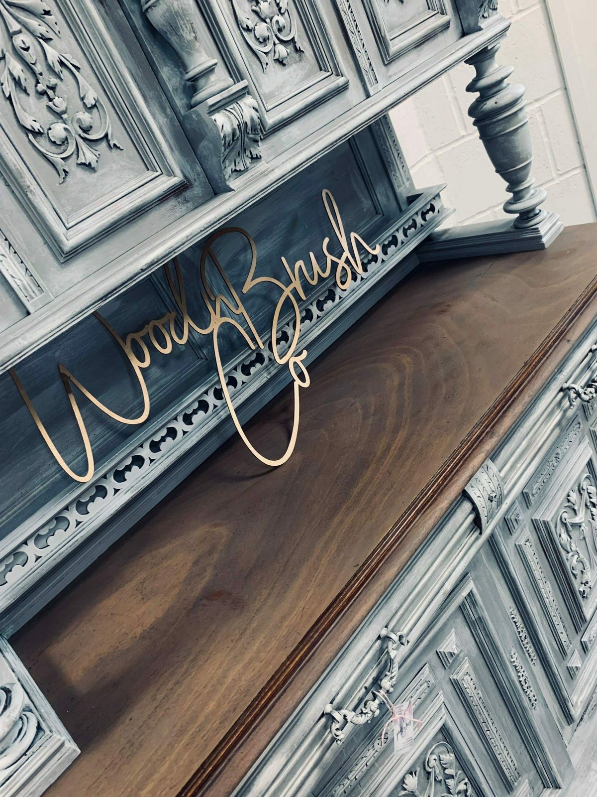 Stunning French Sideboard Dresser Italian Dresser Buffet Armoire Cabinet Stone Effect Concrete Effect photo buy