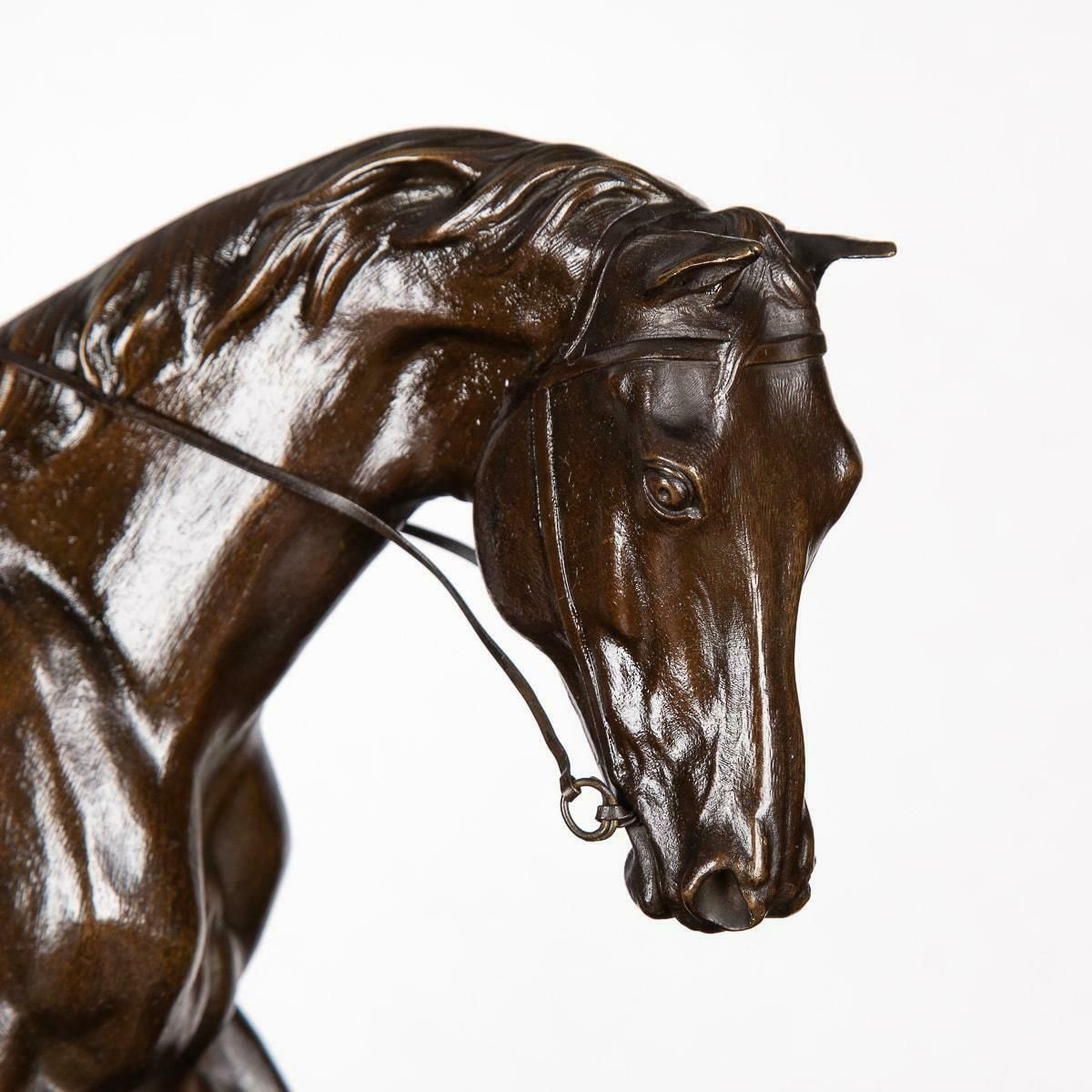 19th Century French Bronze Of A Polo Player, Joseph Cuvelier, C.1870 photo Home Decor