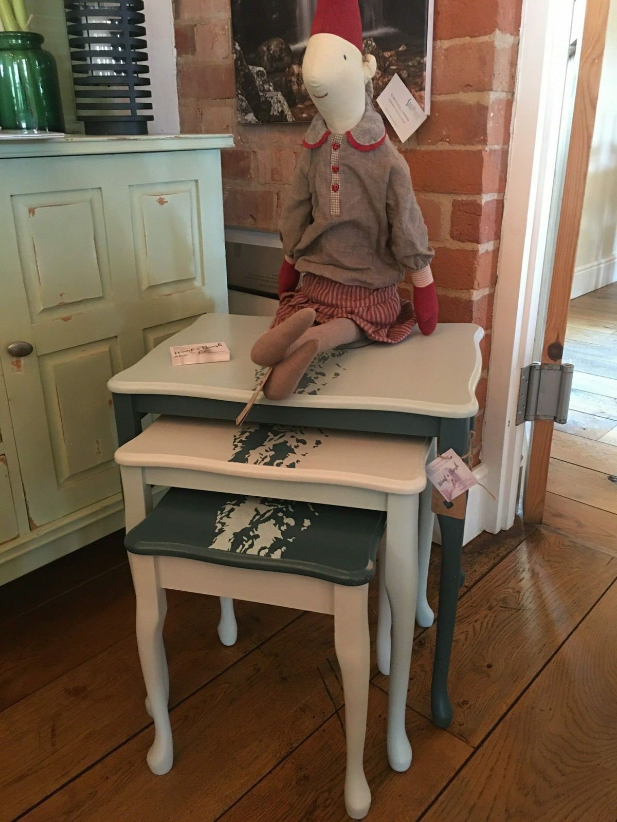 Highland Cow Nest Of Tables Stencilled photo furniture