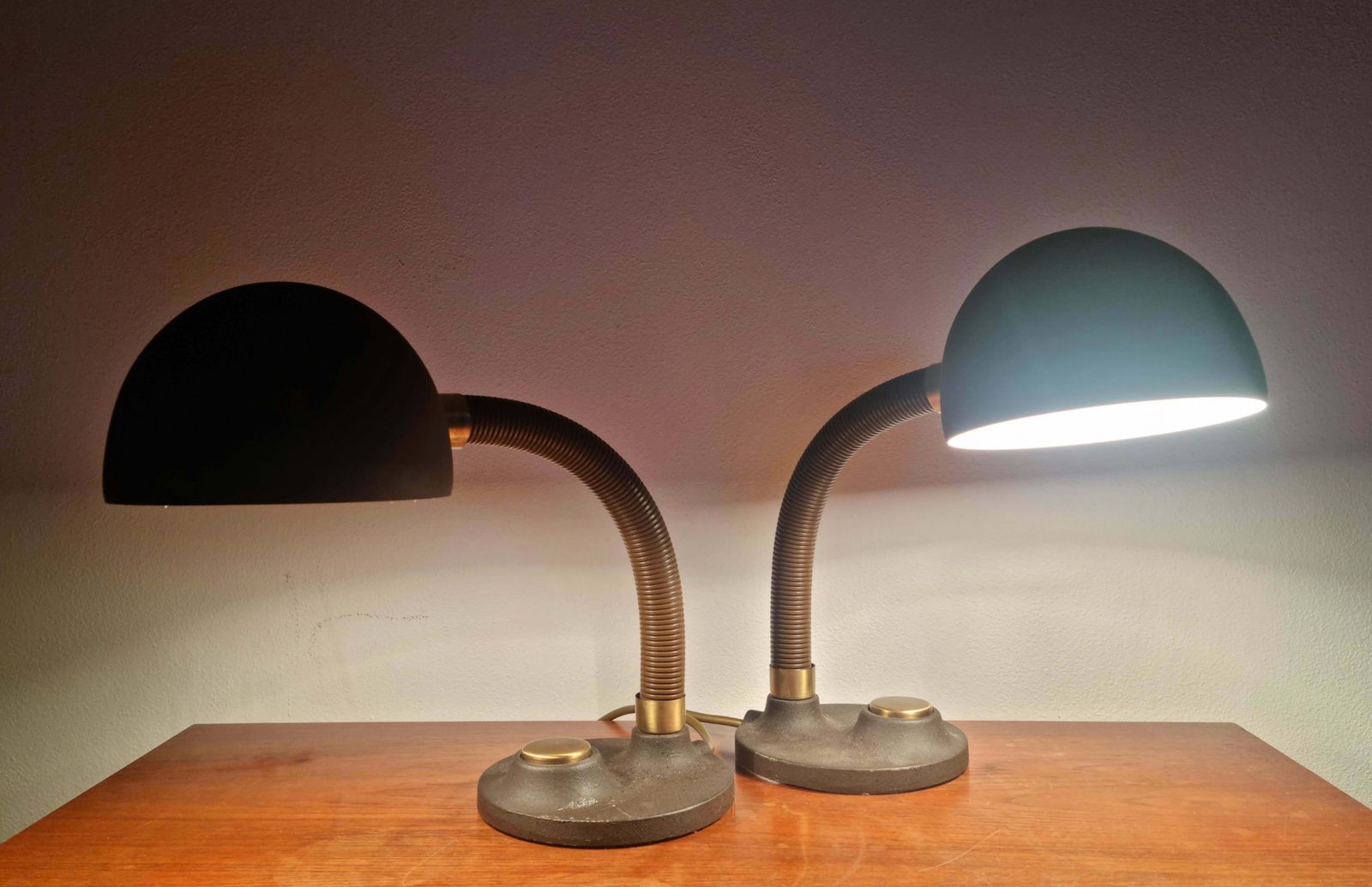 Pair Of Midcentury Table Lamps Hillebrand, Germany, 1970s photo for sale
