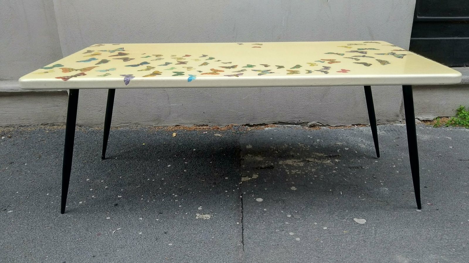 Lacquered Wood Coffee Table, 1950s