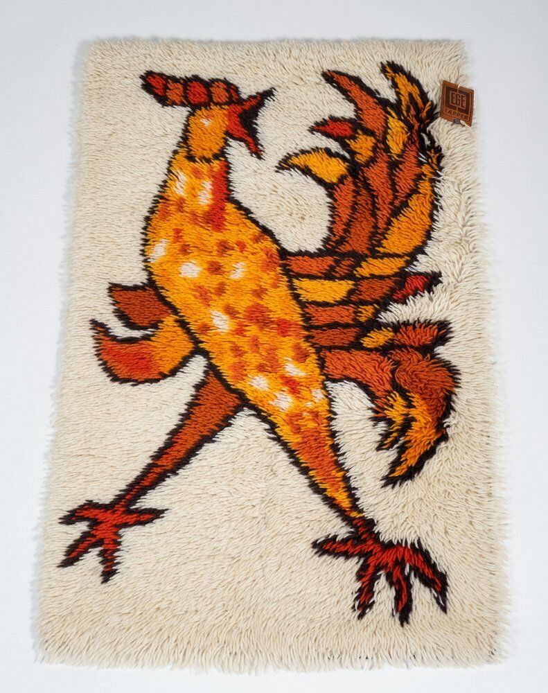High Pile Kids Collection Wall Rya Rug From Ege Rugs, Denmark, 1970s