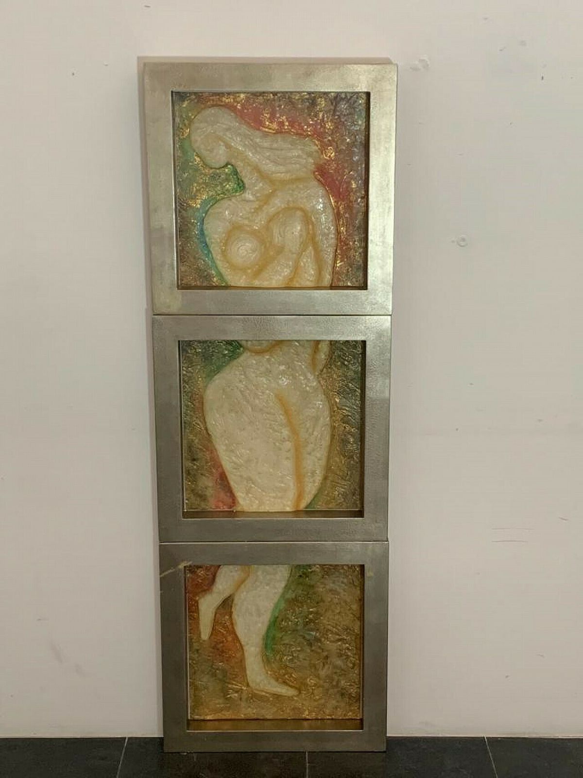 3 Panels In Sculpted Resin By Lam Lee Group, 1990s photo for sale