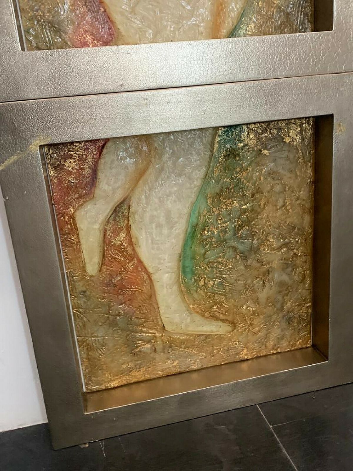 3 Panels In Sculpted Resin By Lam Lee Group, 1990s photo vintage