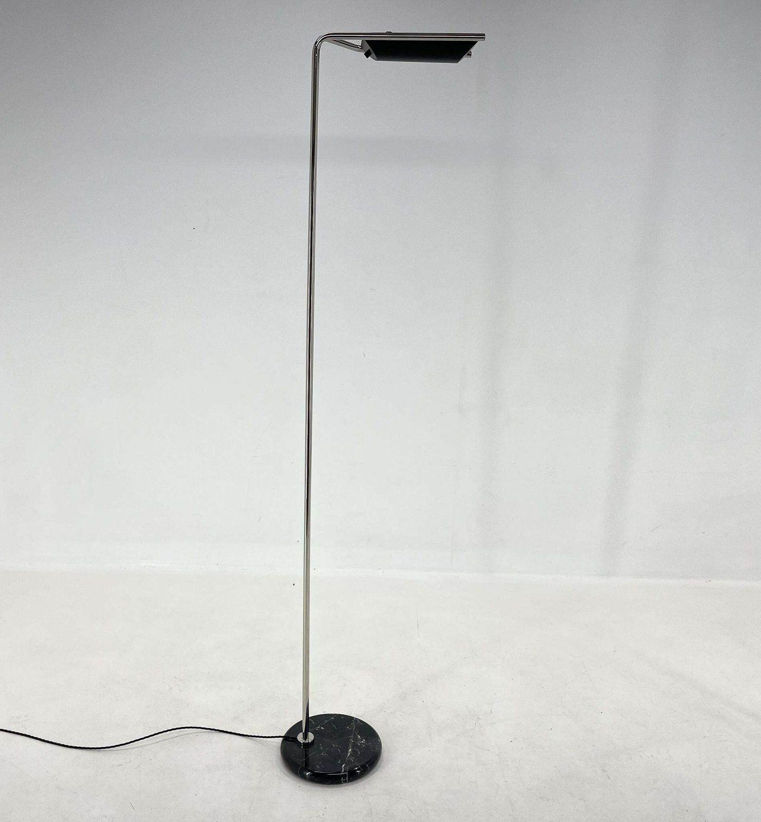 1970''S Chrome & Marble Floor Lamp By Bruno Gecchelin For Guzzini, Italy photo for sale