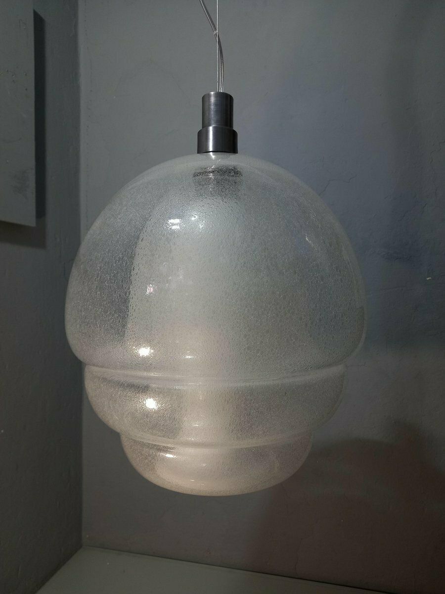 Pullegous Glass Ceiling Lamp By Carlo Nason For Mazzega Murano, 1980s