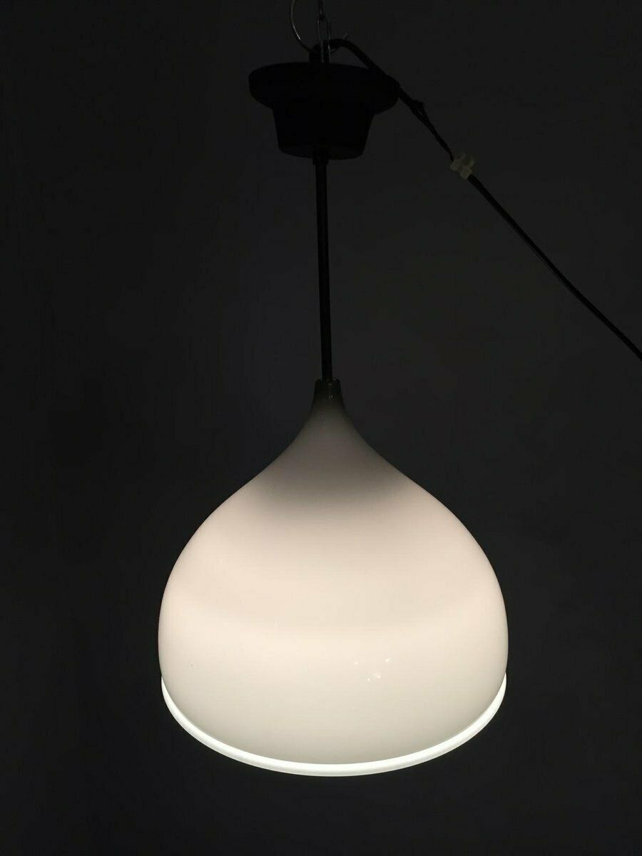 Ceiling Lamp In Gray And Milky Glass By Alessandro Pianon For Vistosi photo furniture