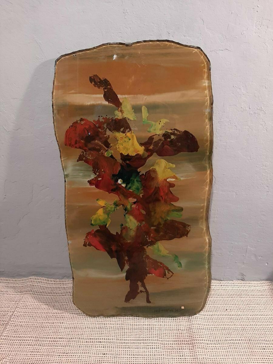 Decorative Plaque With Flowers By Duilio Barnabe For Fontana Arte, 1950s photo furniture