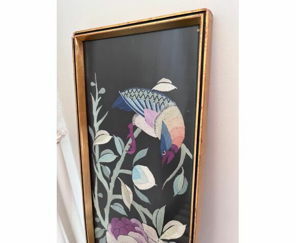Woven Picture Birds, 1970s, Vintage photo for sale