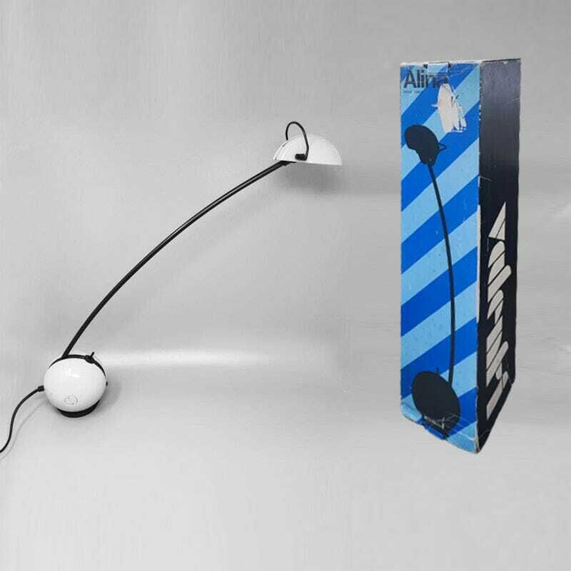 Lighting 1970s Stunning White Table Lamp "Alina" By Valenti With Box. Made In Italy photo