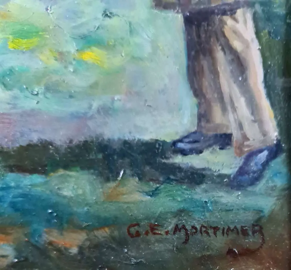Geoffrey E. Mortimer (1895 1986) Horse Rearing, At A Racehorse Sale photo Art