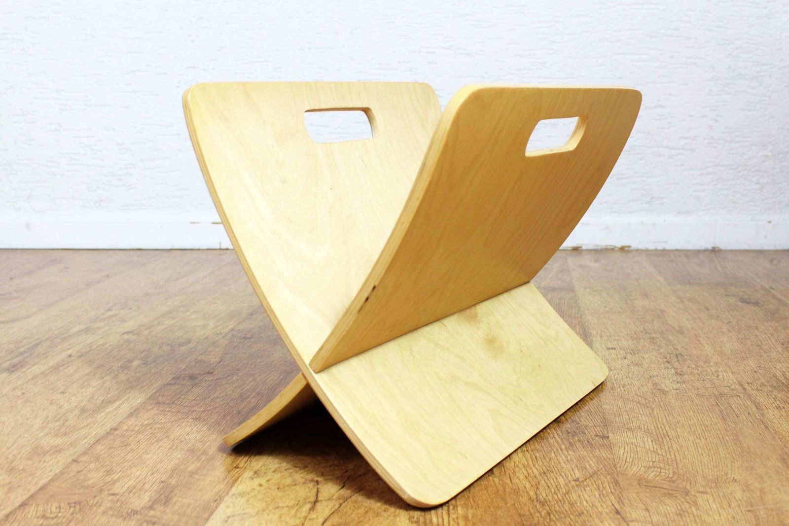 Vintage Plywood Magazine Rack, 1980s photo Home Decor