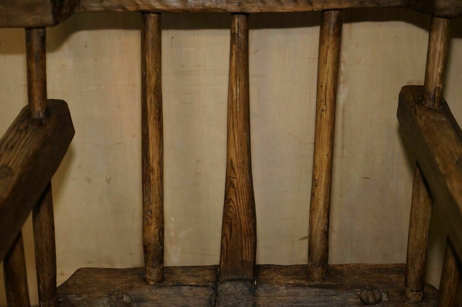 Rare & Primitive Circa 1820 Irish Famine Rocking Armchair Original Timber photo vintage