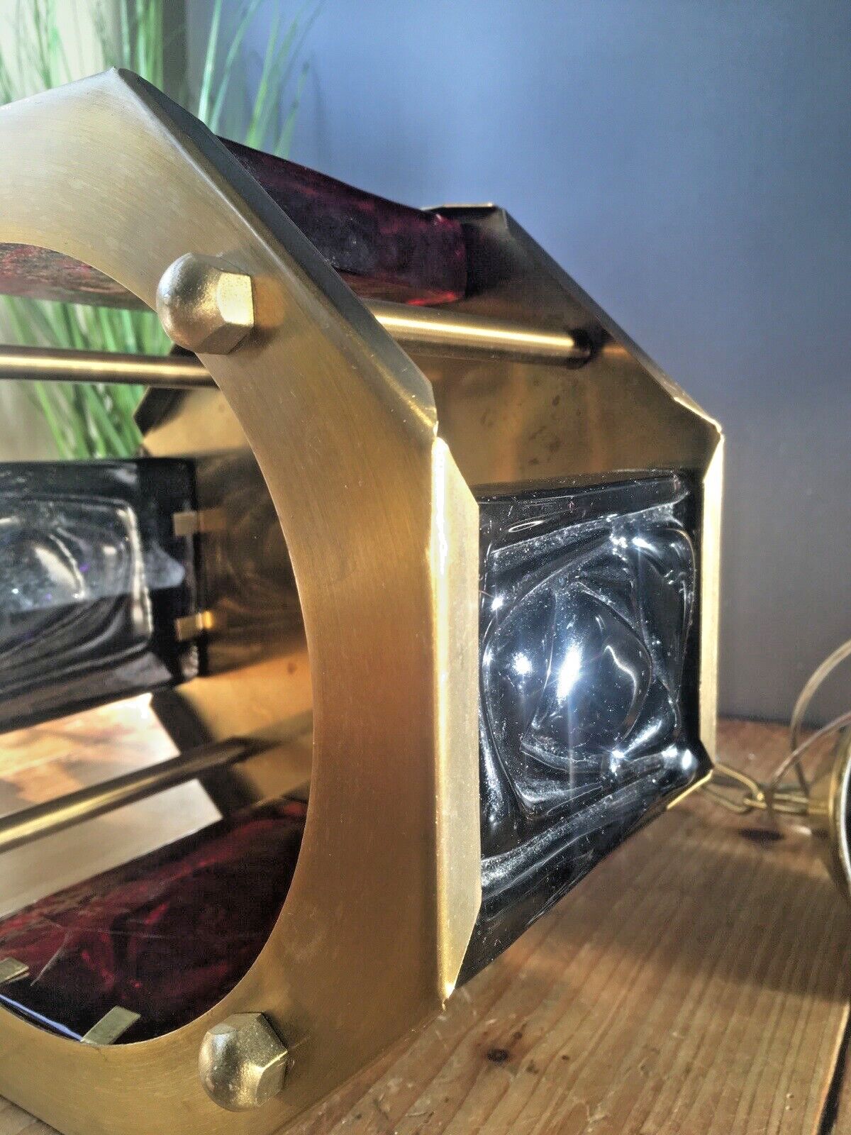 photo furniture Mid Century Modern Swedish Textured Glass Ceiling Light Erik Hoglund Kosta Boda