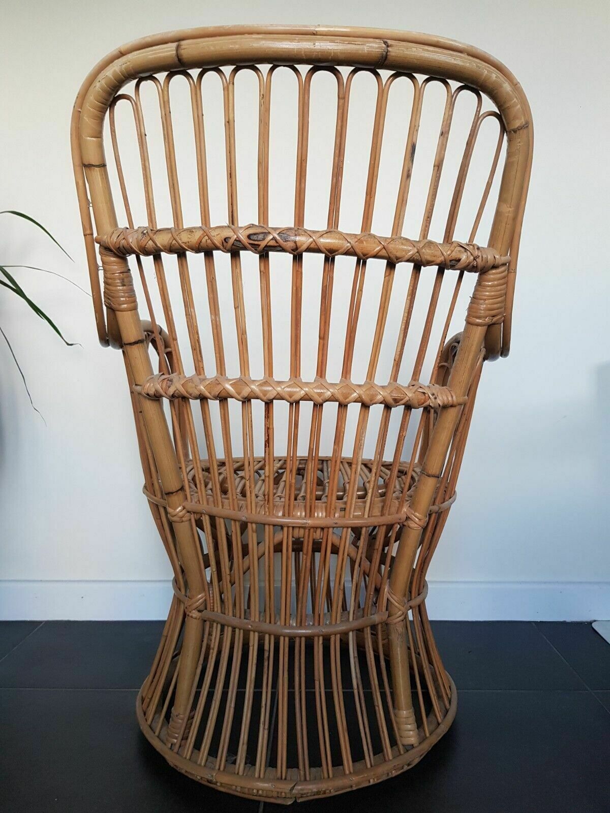 photo furniture Luigi Caccia Dominioni Attributed Italian Mid Century Bamboo Chair