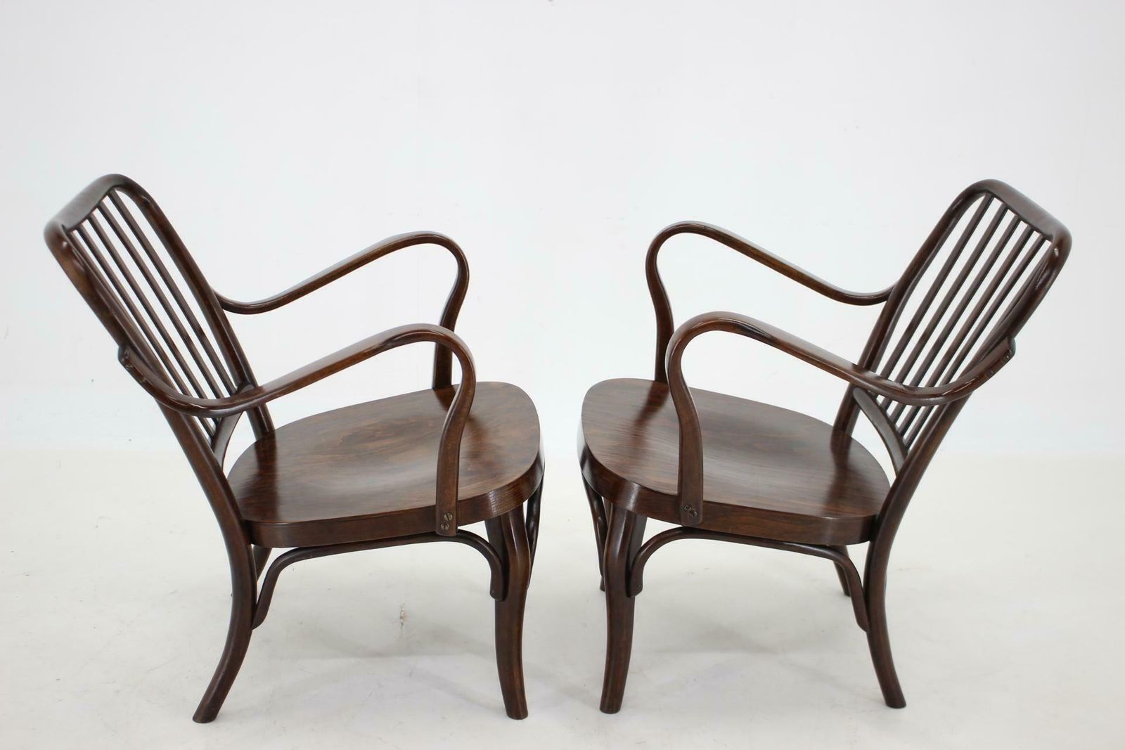 1950s Pair Of Josef Frank Bentwood Armchairs No. 752 By Thon photo vintage