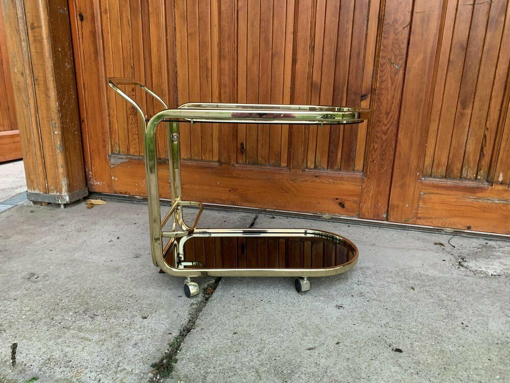 Regency Brass 2 Tier Bar Cart, 1960s photo Furniture