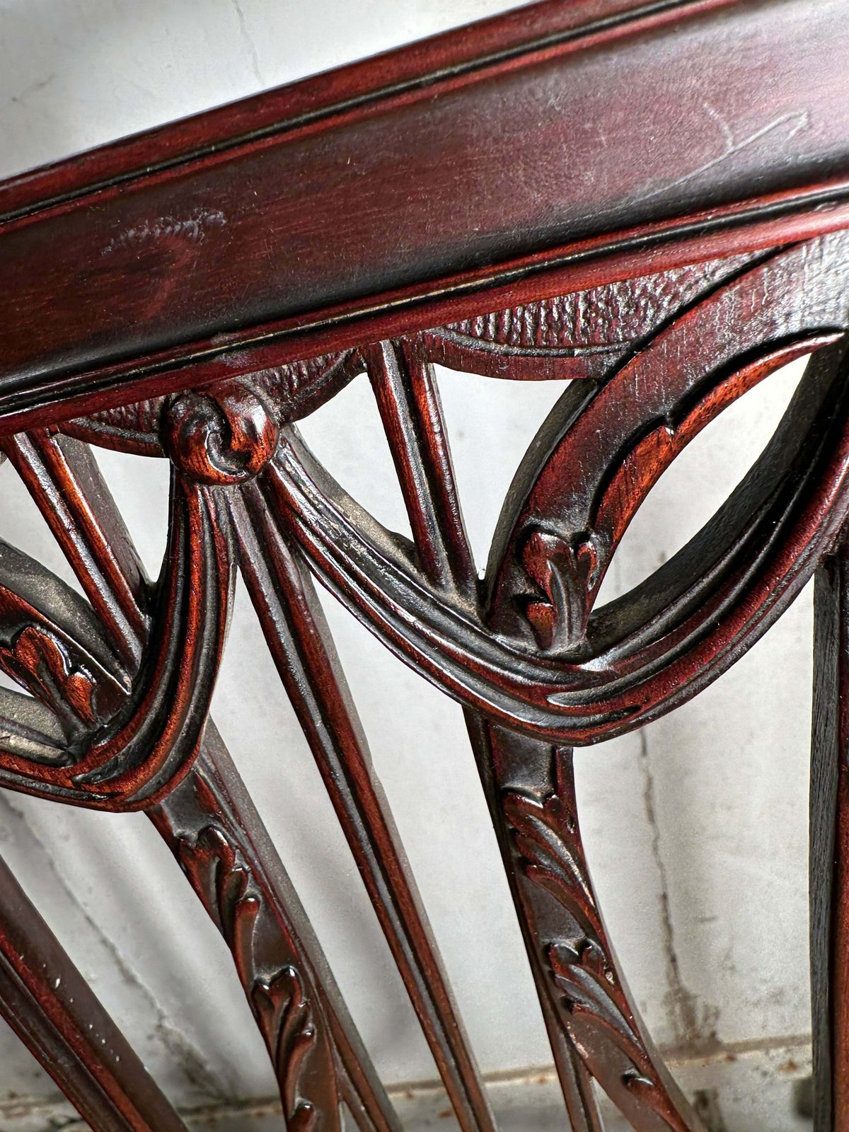 Rare Pair Of Original Federal Samuel Mcintire Sheraton Cuban Mahogany Cane Chairs Circa 1790 photo for sale