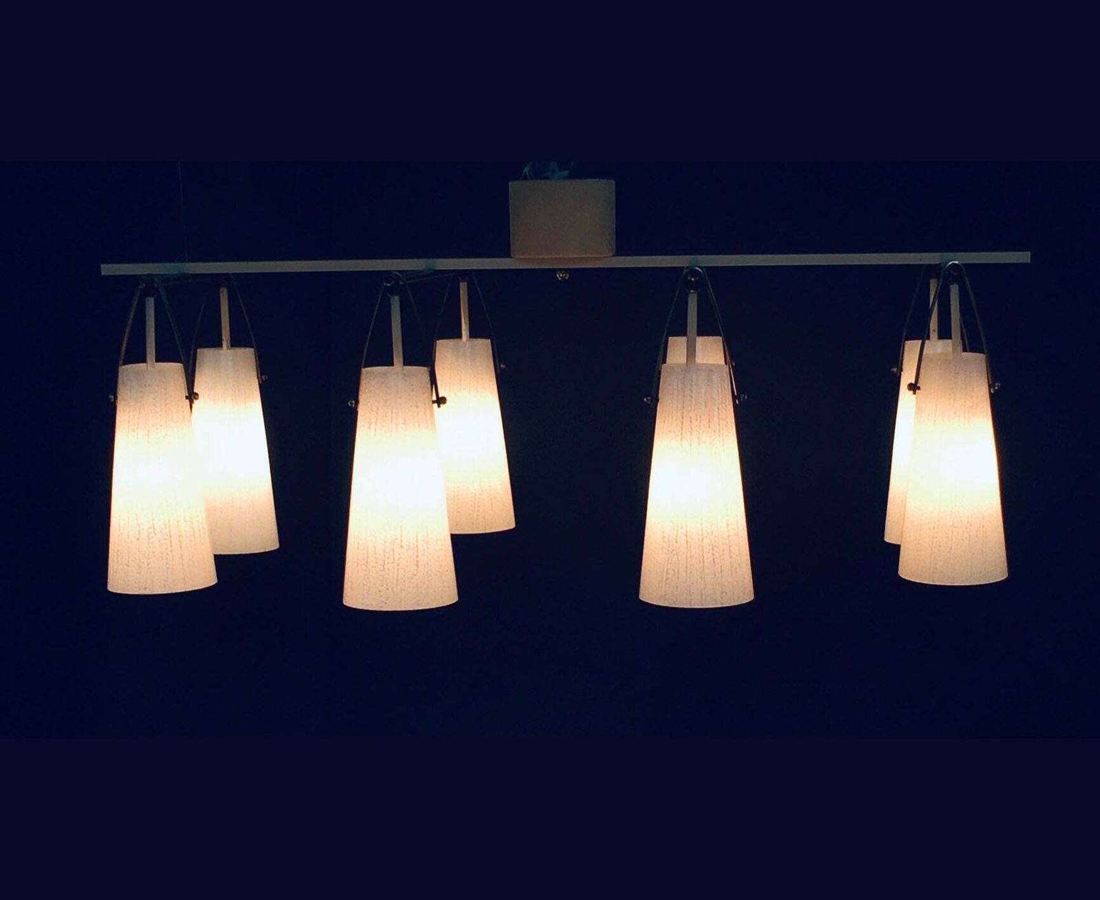 3701.4 Mid Century Italiaans Design Glas & Messing Xl Hanglamp, Italië Ca. Jaren 1950 photo