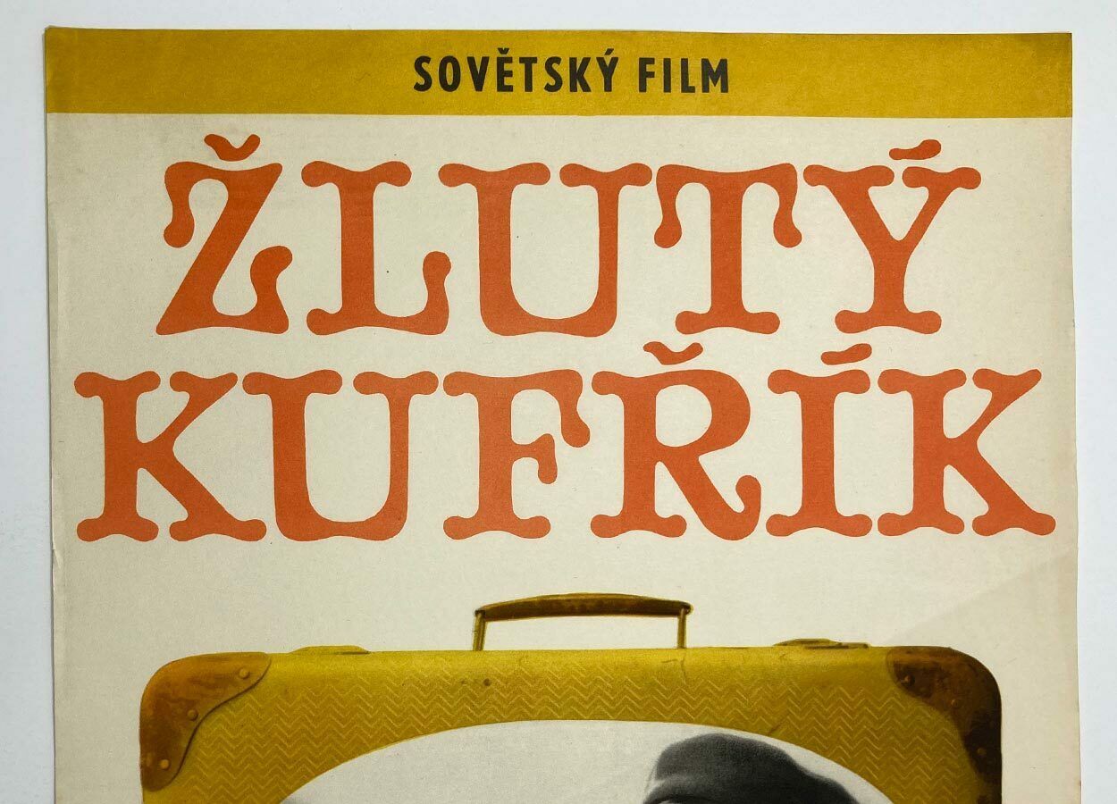 Original Film Poster, The Adventures Of The Yellow Suitcase, Unknown Artist, 1971, Genuine Czech Vintage Print photo for sale