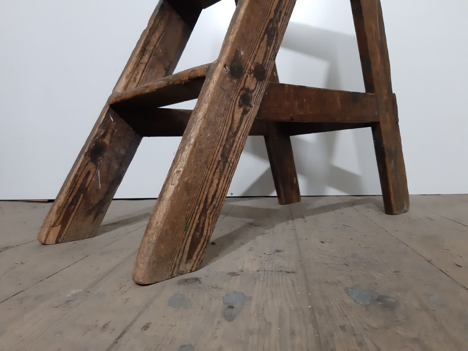 Victorian Pine Step Ladders In Solid Useable Condition photo for sale
