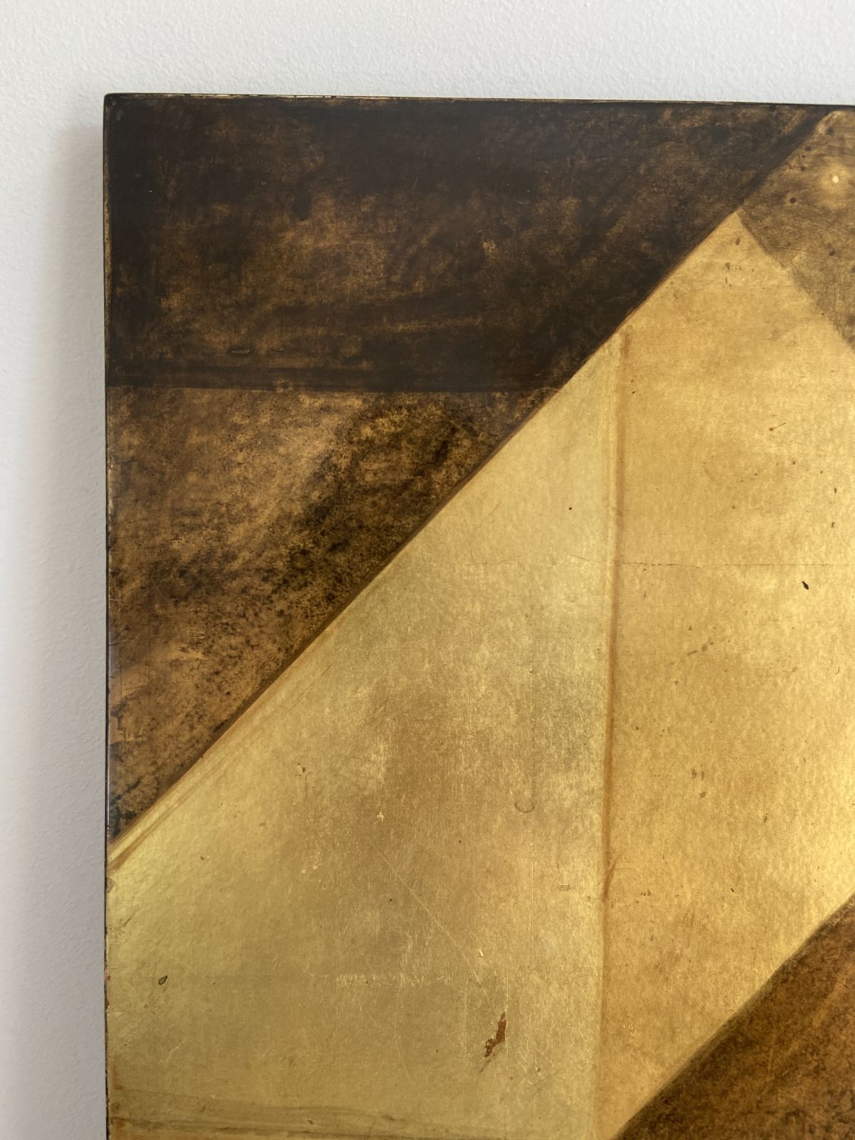 "The 2 Friends". Lacquered Panel Representing A Couple Of Young Men Signed Gobing. 1986 photo buy