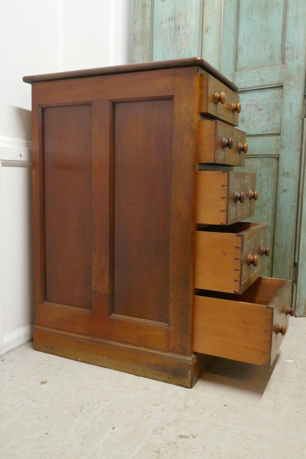 Victorian Mahogany 5 Drawer Pharmacy Chest Of Drawers photo vinterior