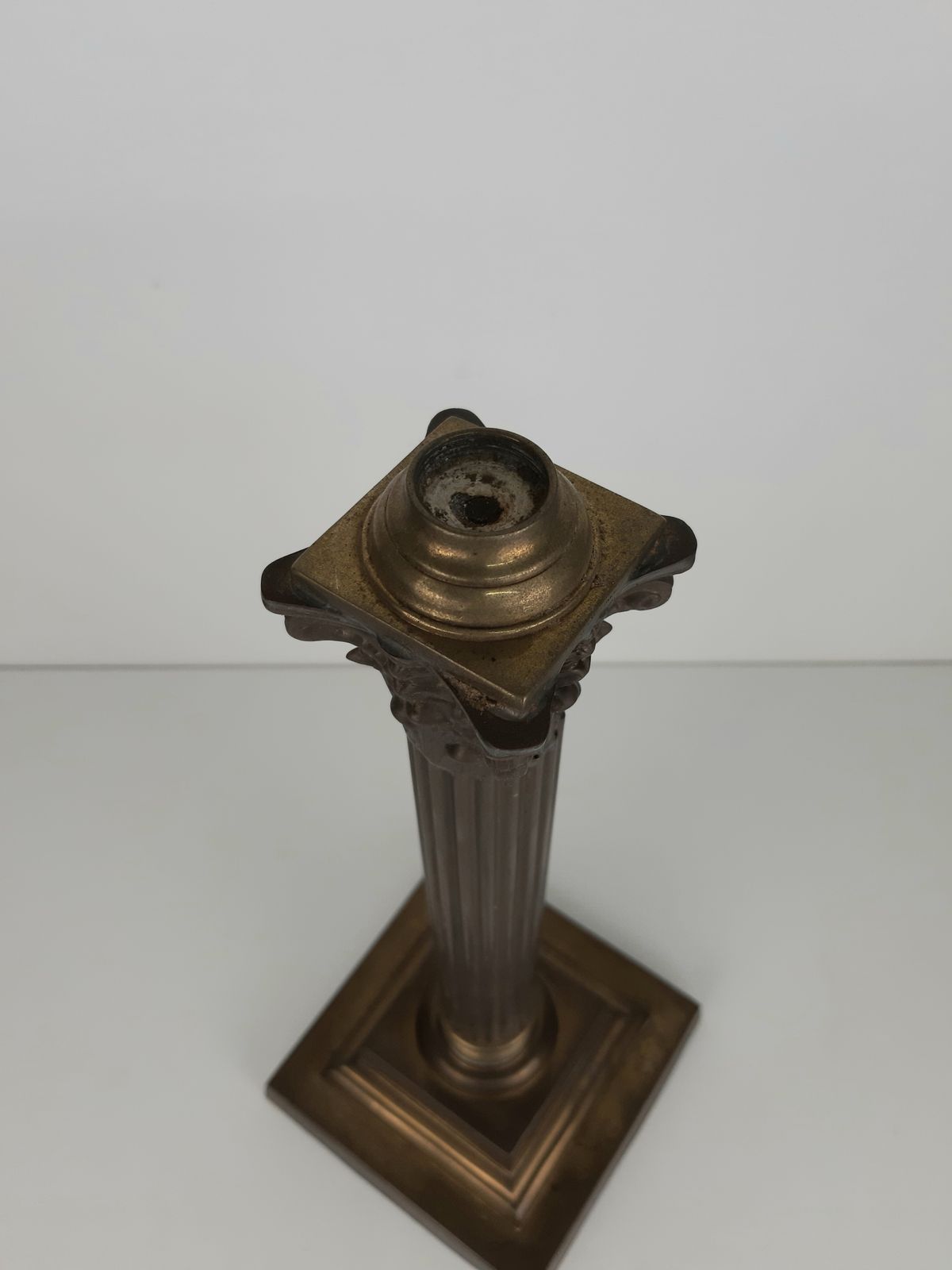 Edwardian Brass Corinthian Column Lamp Base (Not Wired) photo 250.0