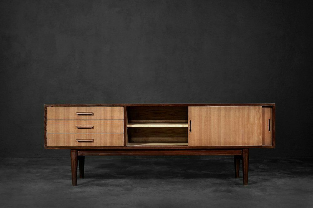 Mid Century Danish Modern Mahogany Sideboard With Drawers, 1970s photo buy