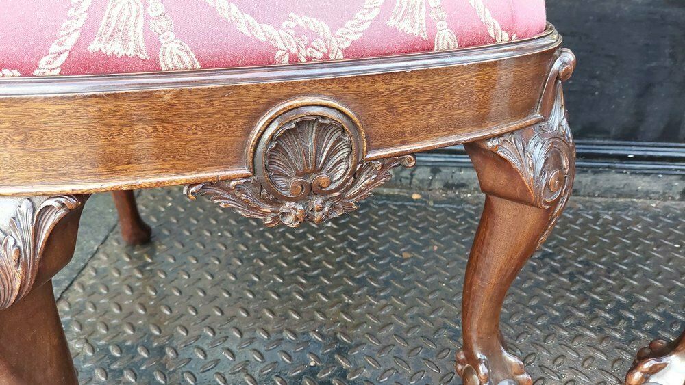 Pair Of Late 19thc Queen Anne Style Mahogany Chair photo for sale