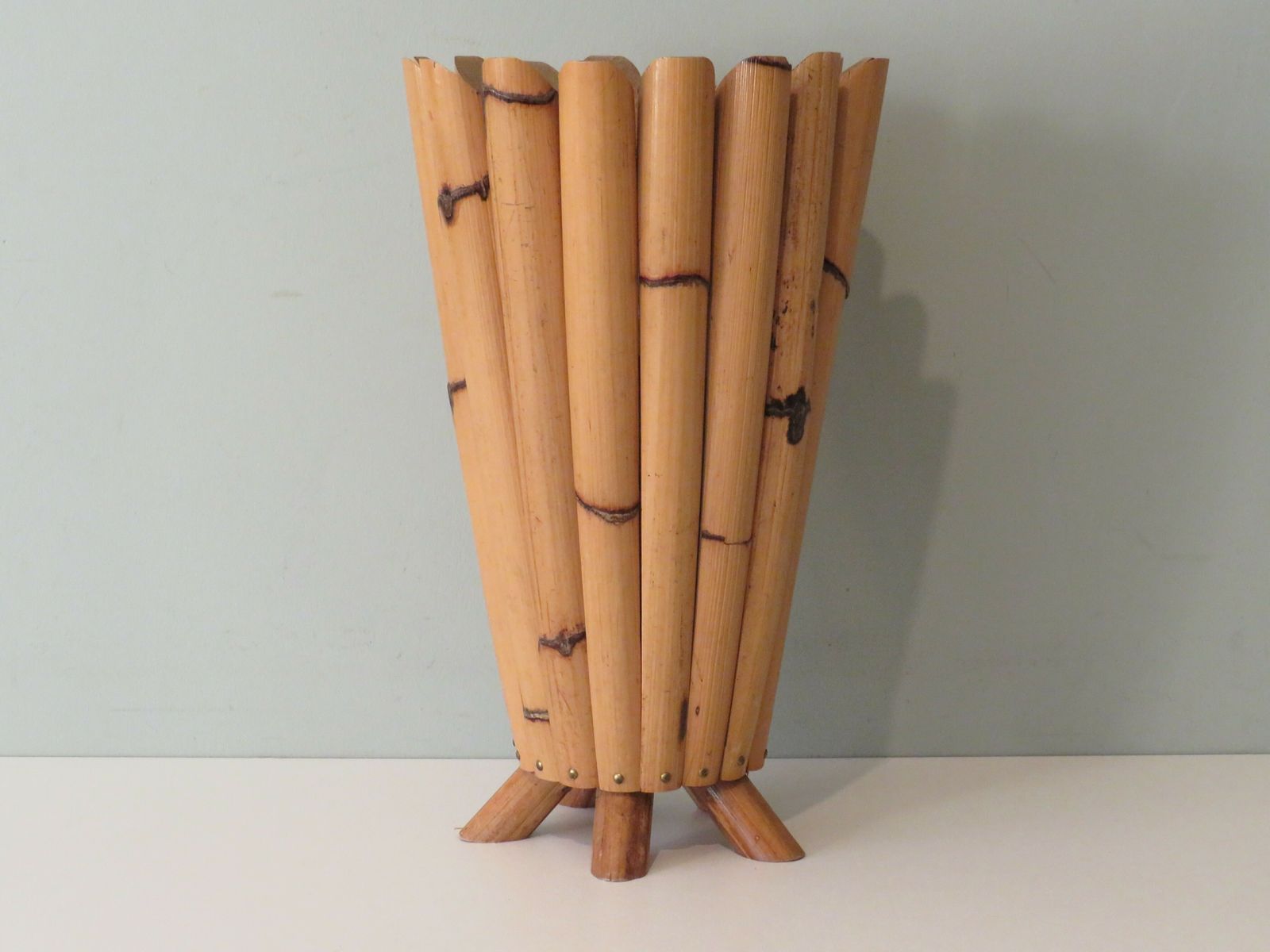 Umbrella Stand In Bamboo, France 1950s photo buy
