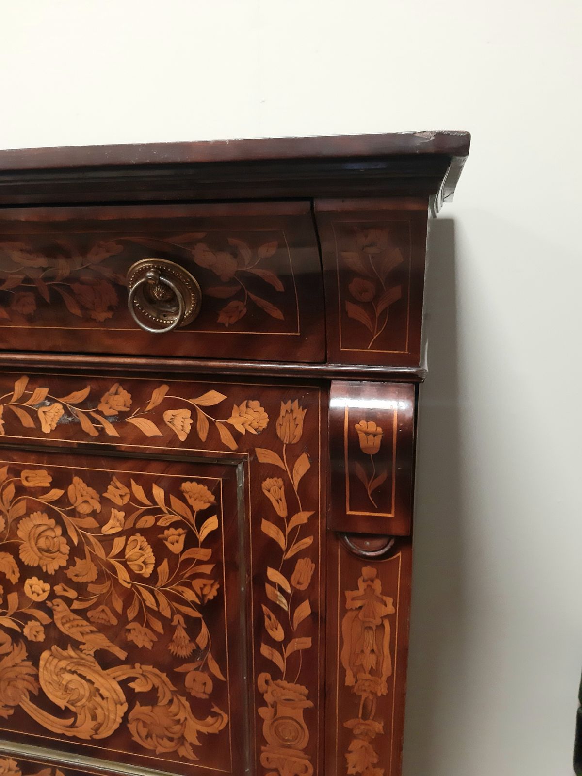 Antique 19thc Dutch Marquetry Escritoire C1820 photo Furniture