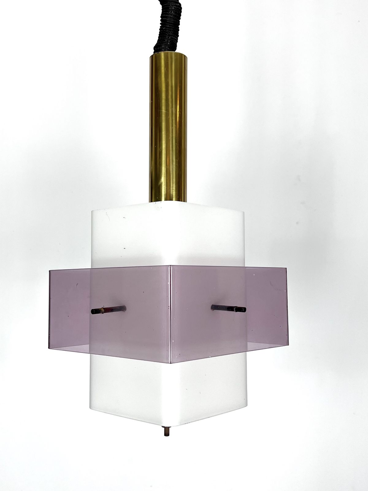 photo for sale Mid Century Modern Pentant Lamp By Stilux Milano. Italy 1960s