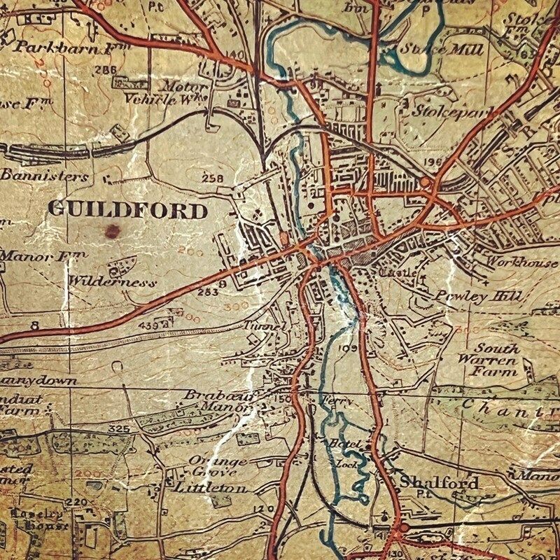 Large Ordnance Survey Map South East Of England Circa 1920 photo 325.0