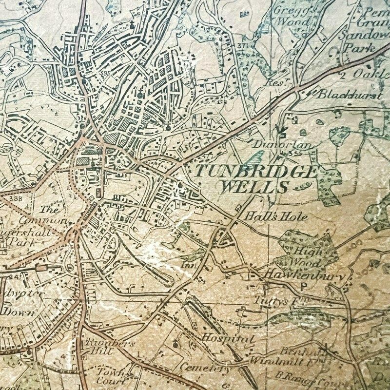 Large Ordnance Survey Map South East Of England Circa 1920 photo buy