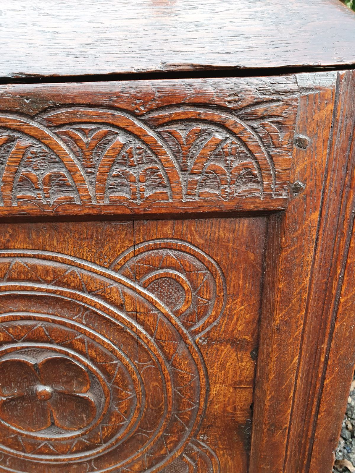 Unusual Oak Log Bin, Made From Pieces Of 17th Century Timber photo buy