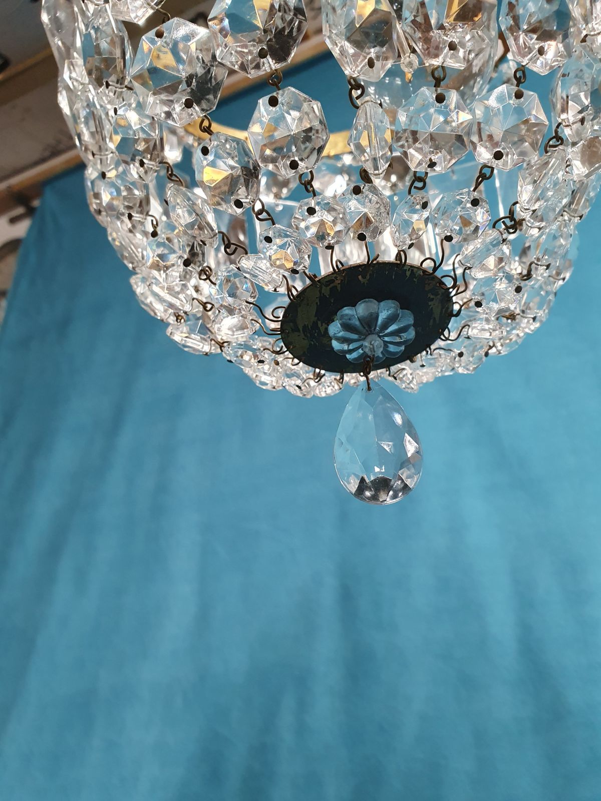Early 20th Century Prison Bag Chandelier photo vinterior