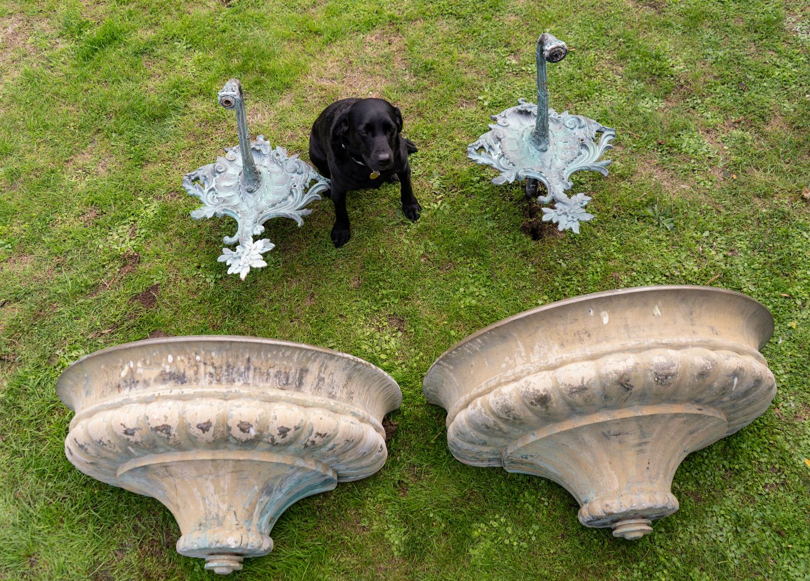 Large French Wall Bronze Fountains photo vinterior