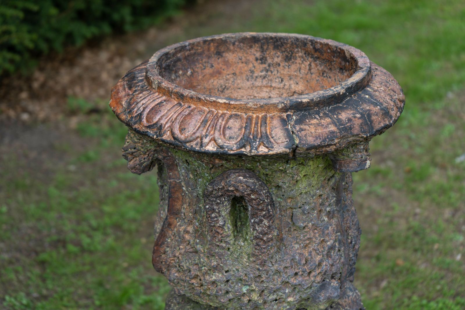 Antique Faux Bois Garden Planter photo for sale