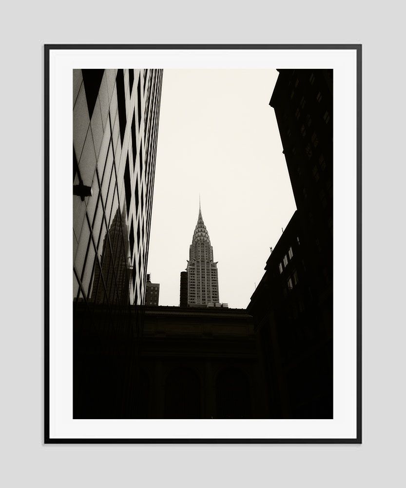 Chrysler View By Stuart Moller (20x24" Signed Limited Edition Print, Framed In Black)