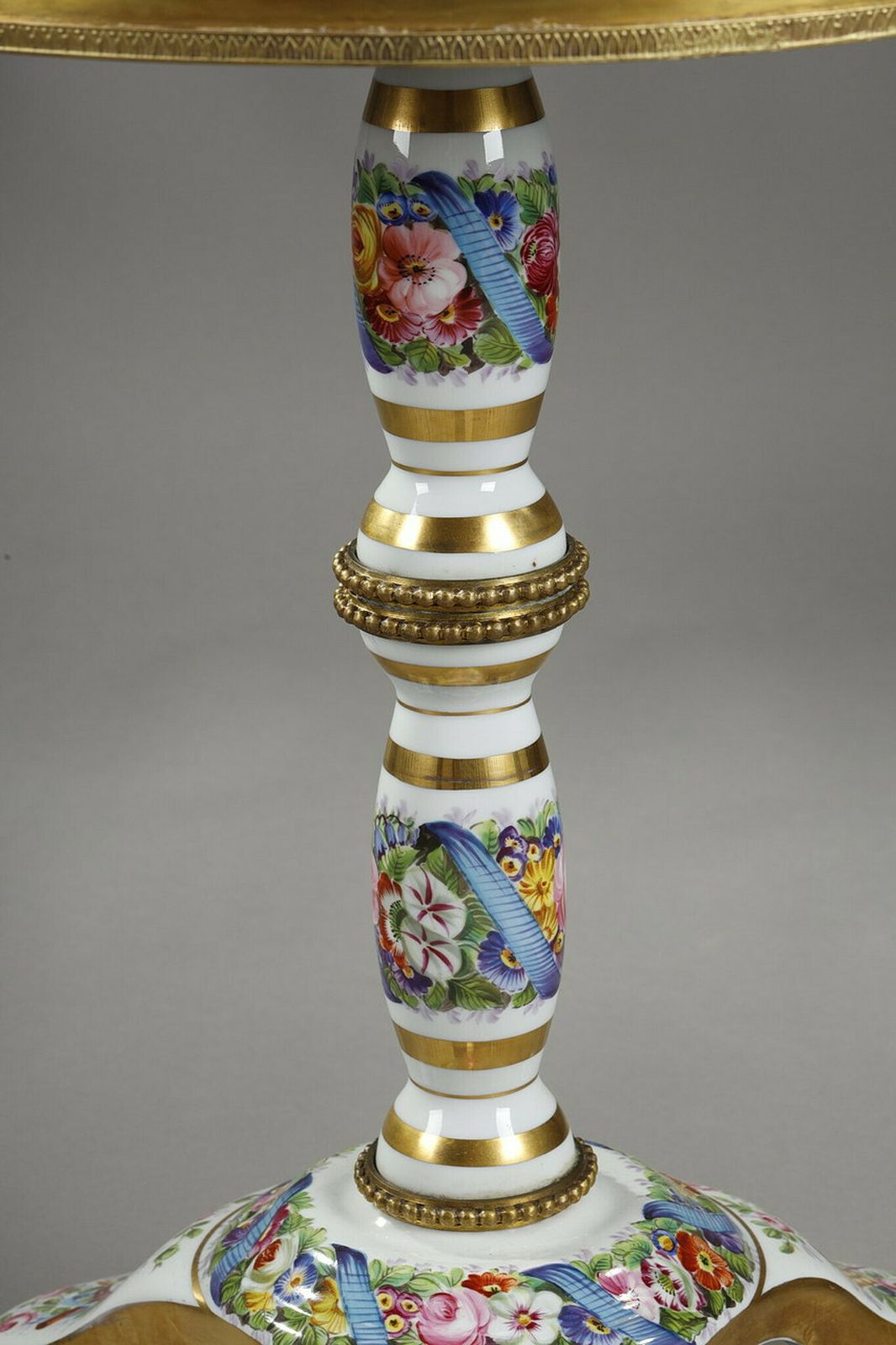 Furniture Porcelain Pedestal Table "Allegory Of Music", 19th Century photo