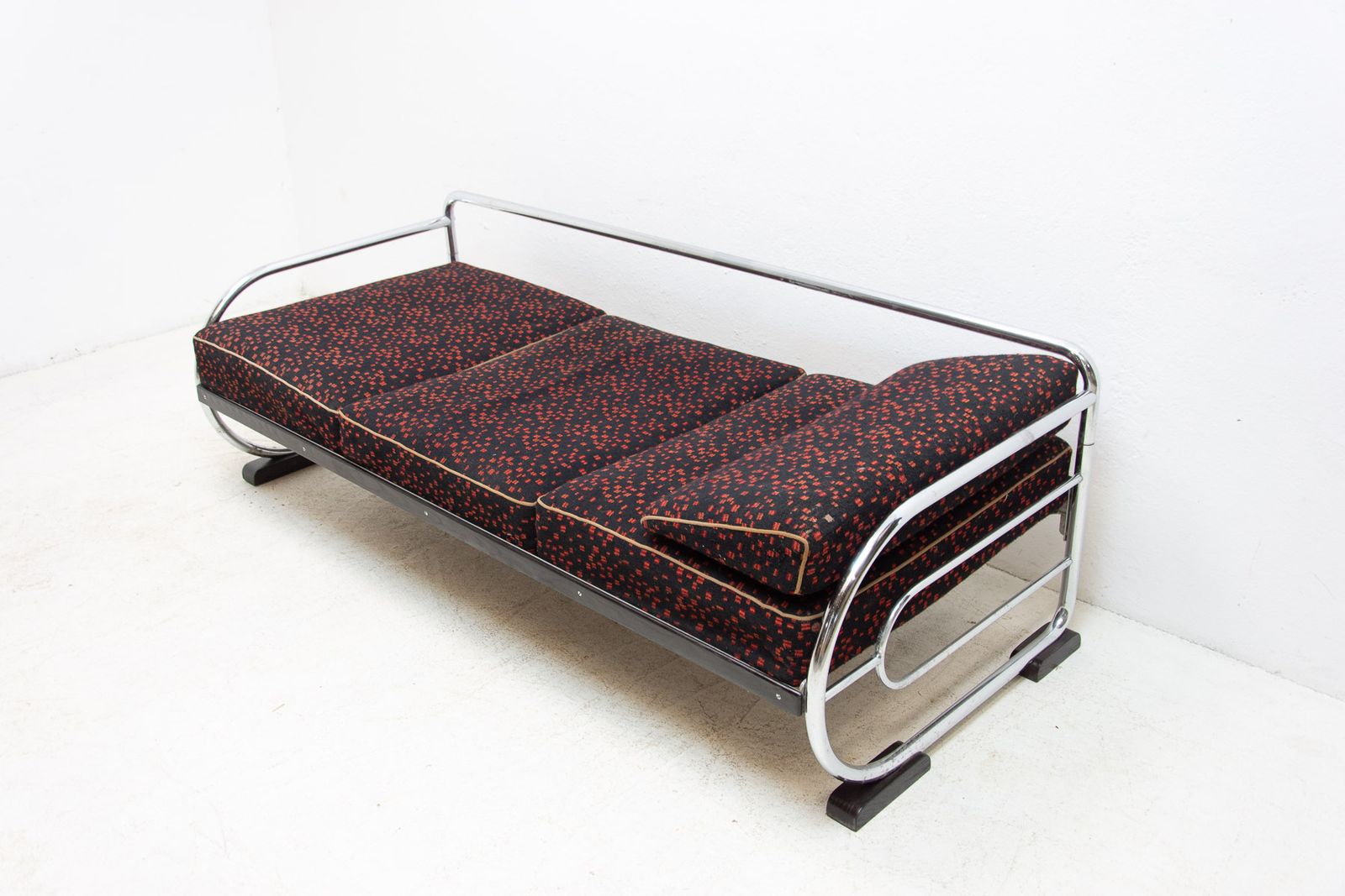 Meubels Chromen Bauhaus Sofa Van Hynek Gottwald, Bohemen, Jaren 1930 photo